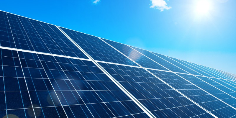 Solar Panel with Sun