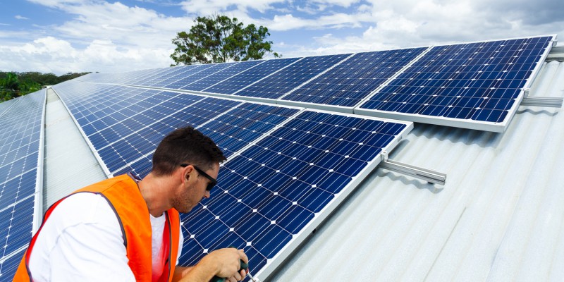 Solar panel installation